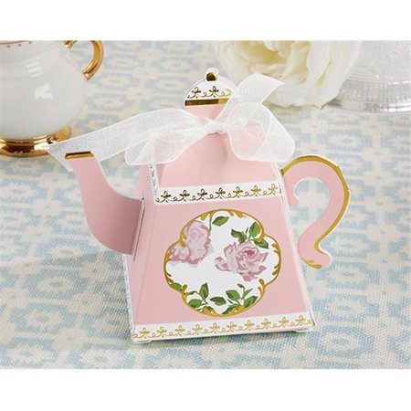 KATE ASPEN Kate Aspen 28298PK Tea Time Whimsy Teapot Favor Box; Pink - Set of 24 28298PK